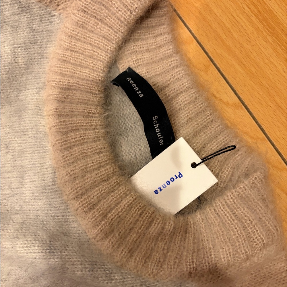 PROENZA SCHOULER NWT Patti Brushed Mohair Silk Slouch Sweater Asymmetrical M - Picture 8 of 11